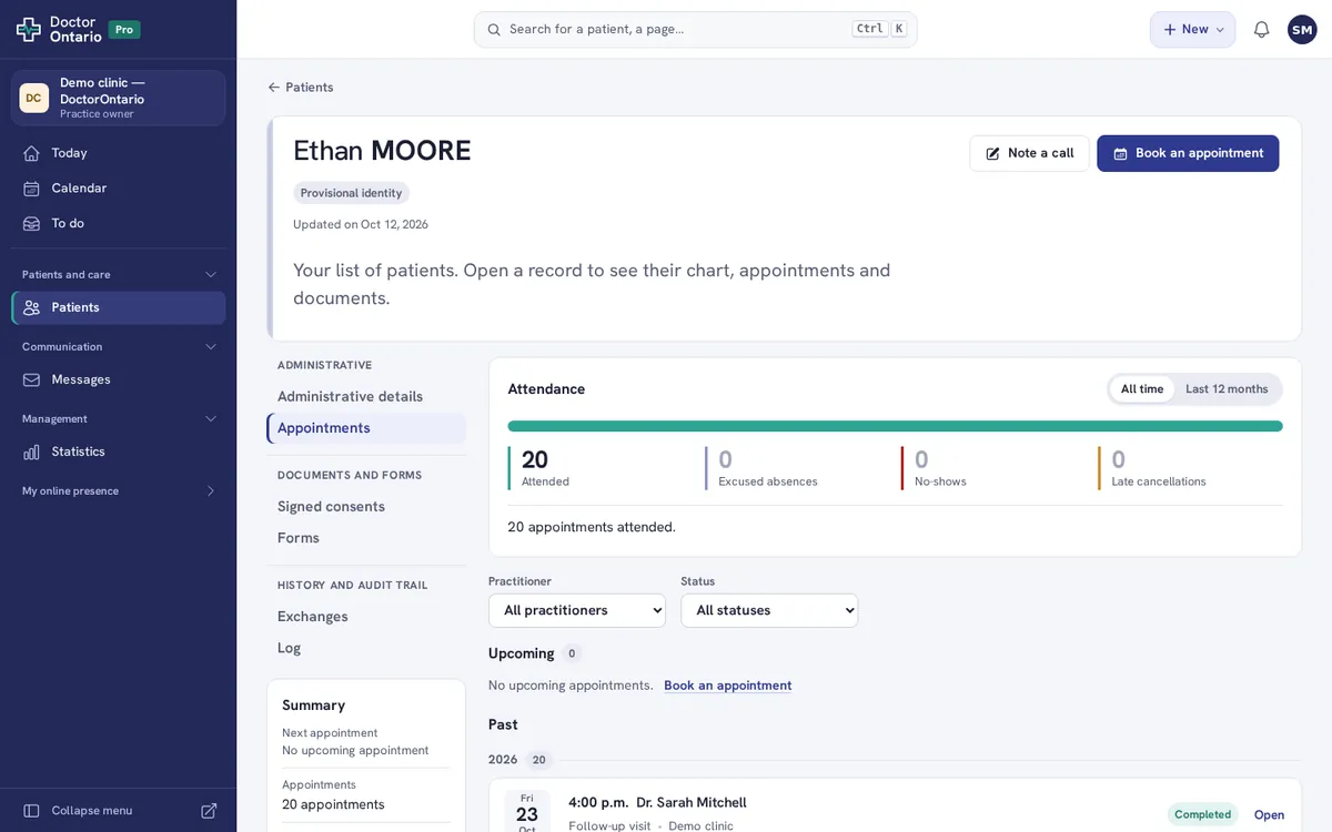 The patient record, one click away