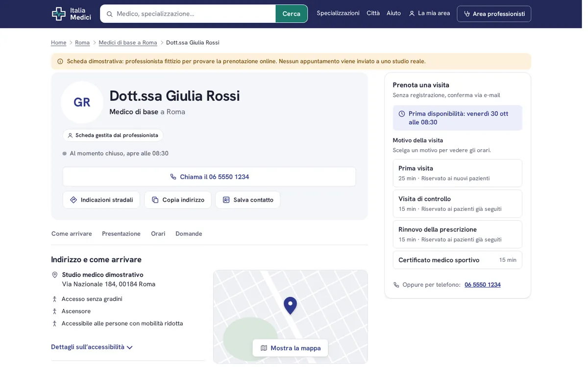 Una scheda pubblica che riempie l’agenda